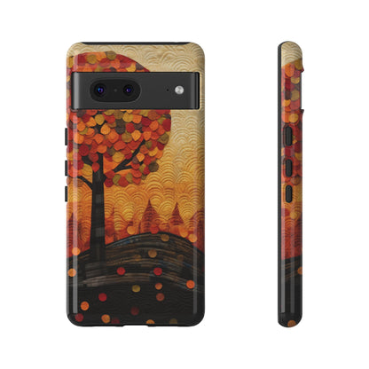 Autumn iPhone Case, Forest Embroidered Style Phone Case