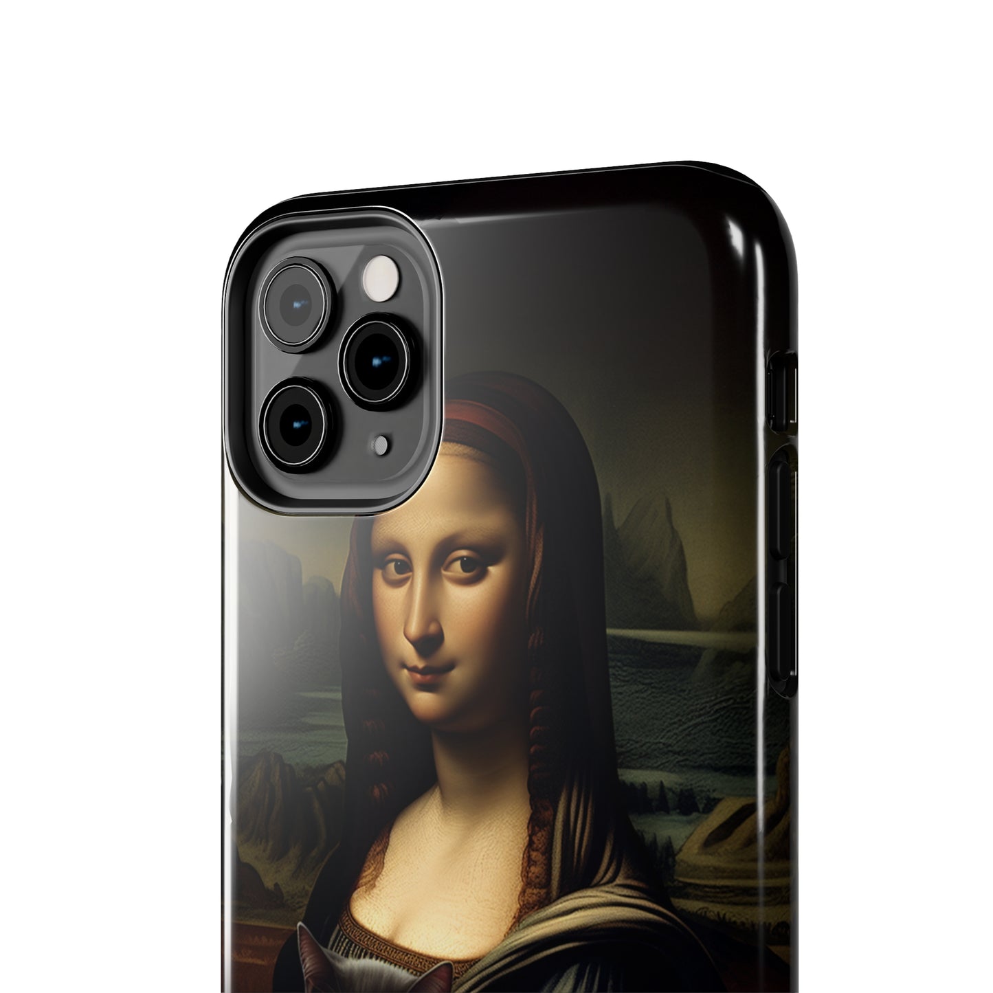 Mona Lisa with Cat iPhone Case | Art Phone Cases