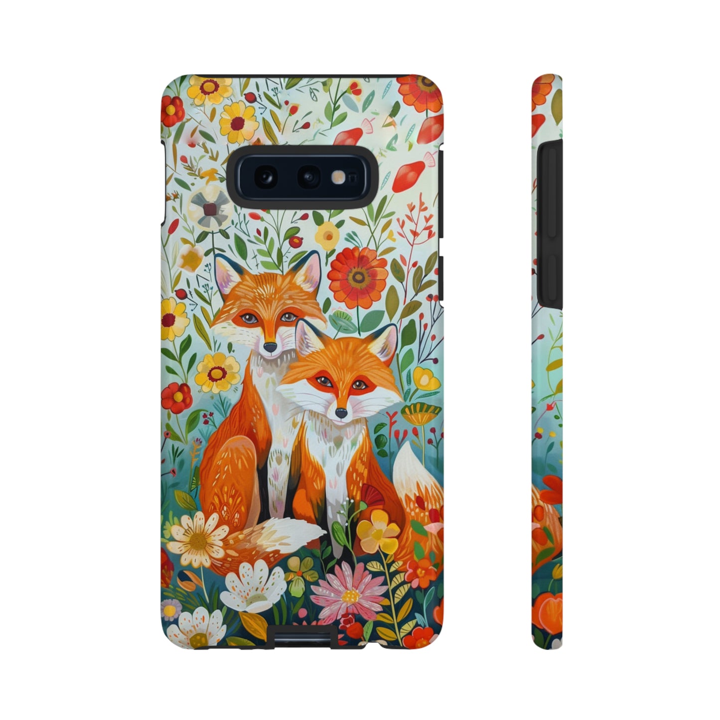 Foxes in the Floral Garden Phone Case