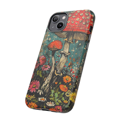 Trippy Magic Mushroom Retro Art Phone Case