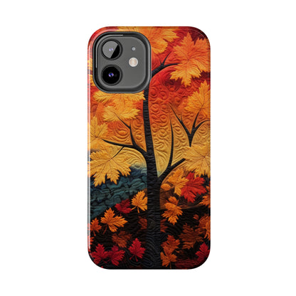 Autumn Forest Embroidered iPhone Case