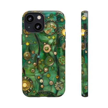 Green Celestial Stained Glass Mosaic Phone Case