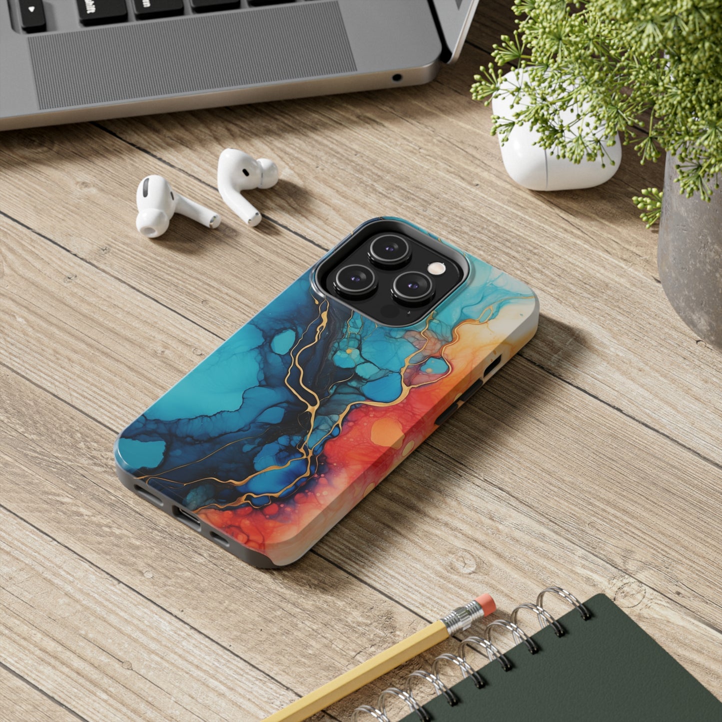 Marbled Watercolor iPhone Case | Embrace the Mesmerizing Multicolor Art