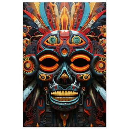 Tribal Witch Doctor Psychedelic Art Canvas: A Mesmerizing Journey into the Mystical