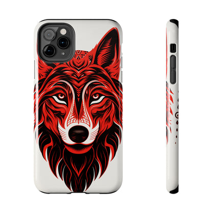 Mystic Echoes: Native American Tribal Wolf | Cultural Heritage iPhone Case