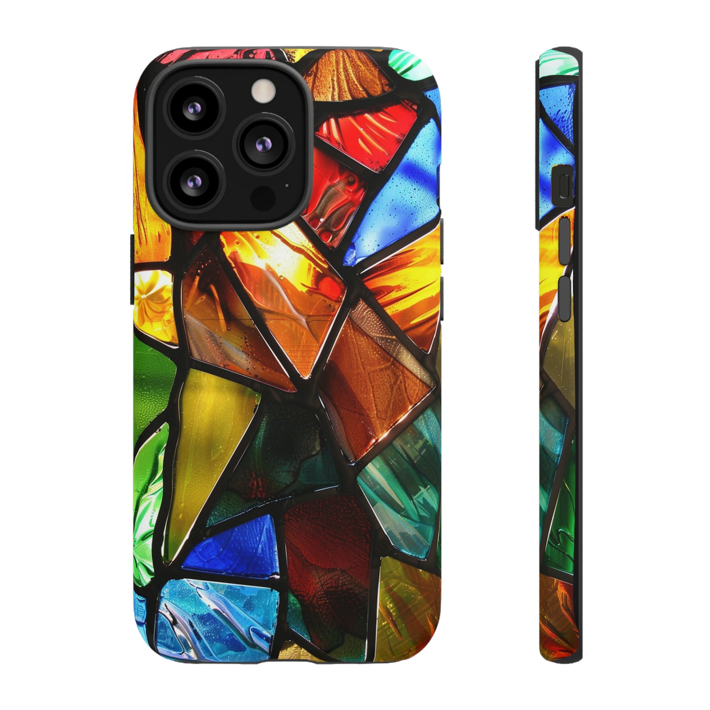 Color Explosion Abstract Stained Glass Phone Case