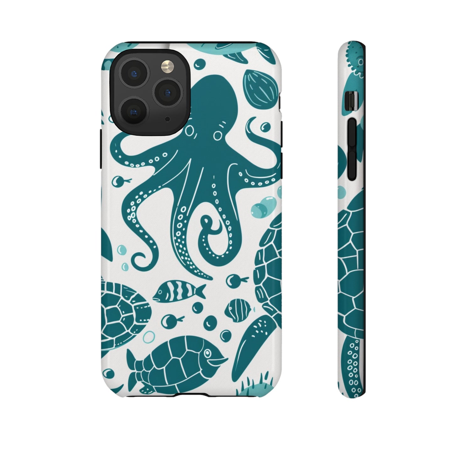 Undersea World Octopus, Turtle, Manta Ray Phone Case