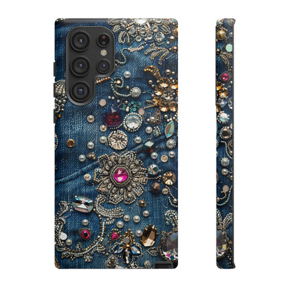 Blue Jean Queen Rhinestone Bling Phone Case