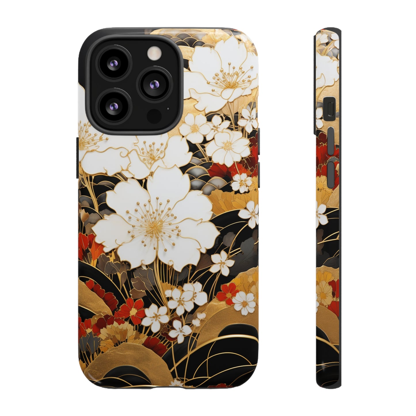 Chiyogami Floral Tough iPhone Case Galaxy S23 S22 S21 S20 Plus Ultra | Iphone 14 13 12 11 8 Pro Max Mini | Pixel 7 6 Pro 5 | Japanese Boho