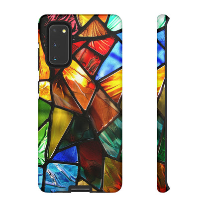 Color Explosion Abstract Stained Glass Phone Case