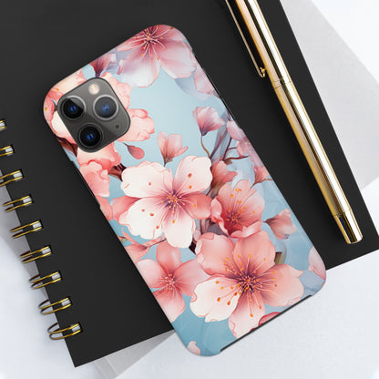 Pretty in Pink Flowers Tough iPhone Case | Floral Phone Cover