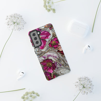 Stained Glass Magenta Floral Paisley Explosion Phone Case