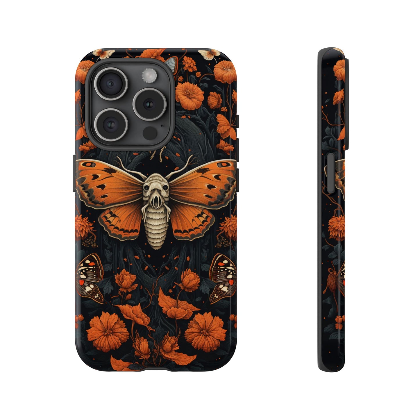 Eerie Elegance Halloween Goth Moth Phone Cover