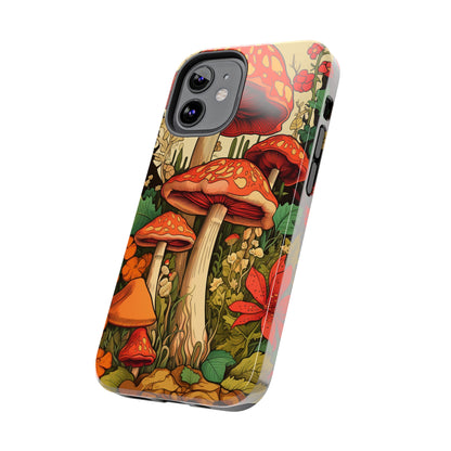 Psychedelic Retro Mushrooms: Dive Deep into Nostalgic Vibes | iPhone Case