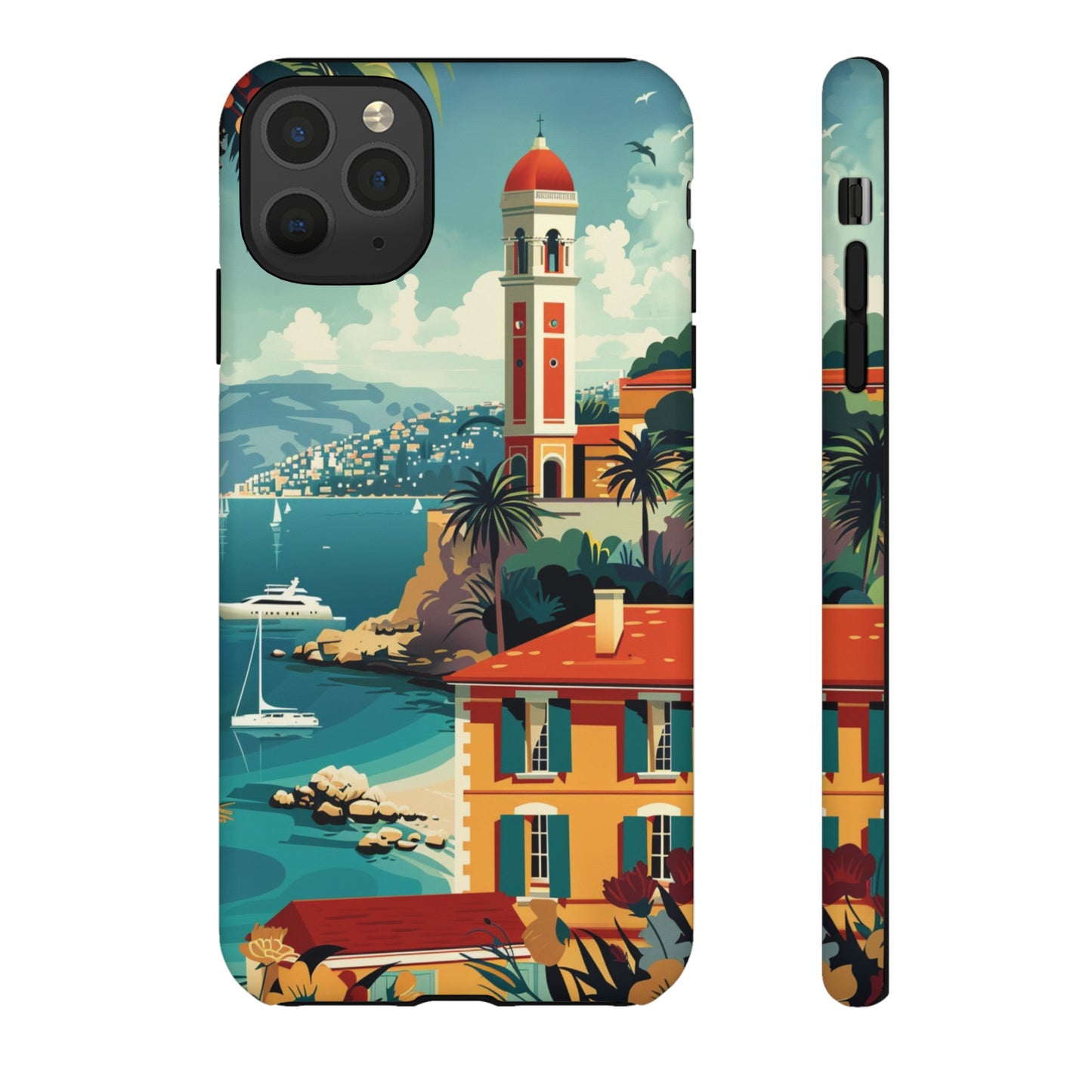 Midcentury French Riviera Landscape Painting Phone Case