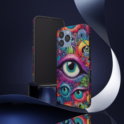 Psychedelic Eyeballs Phone Case for iPhone | Embrace a Trippy Visual Experience with Reliable Protection