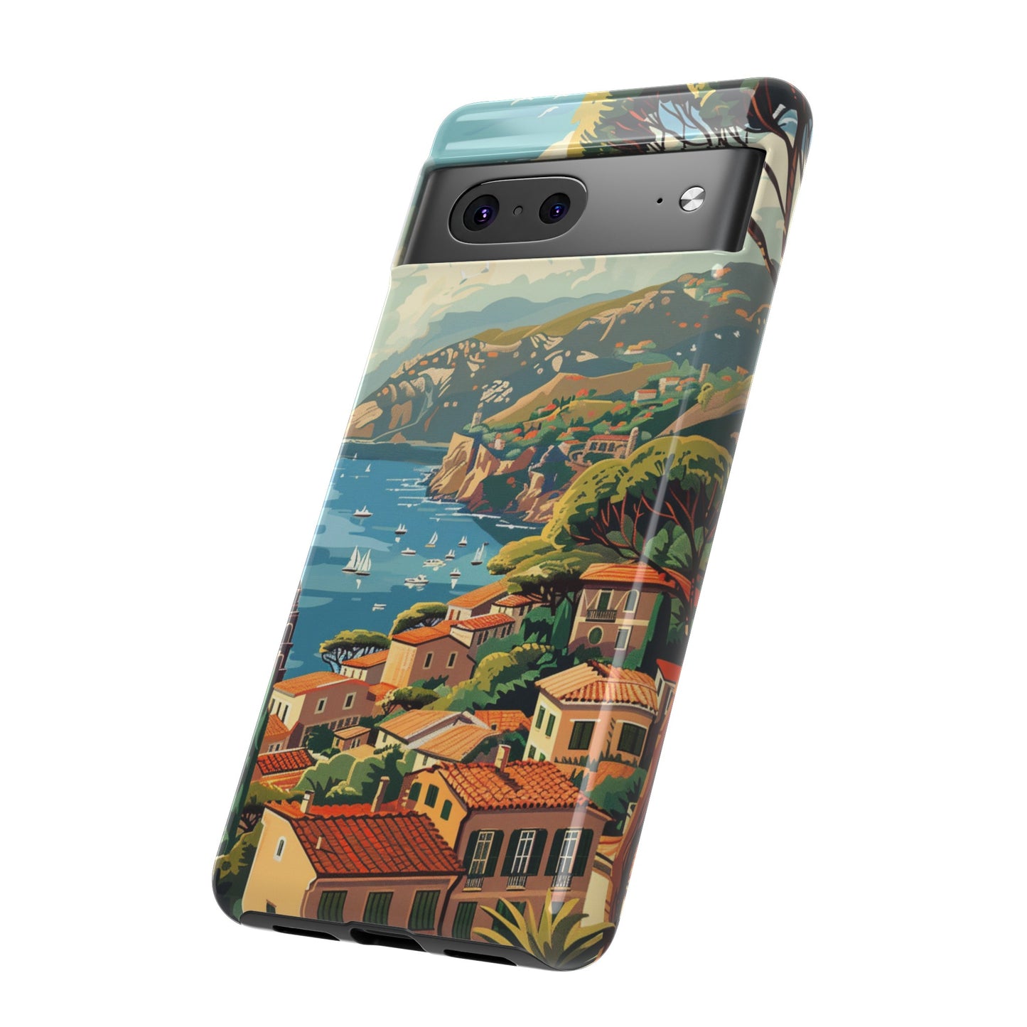 Midcentury French Riviera Landscape Painting Phone Case