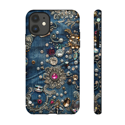 Blue Jean Queen Rhinestone Bling Phone Case