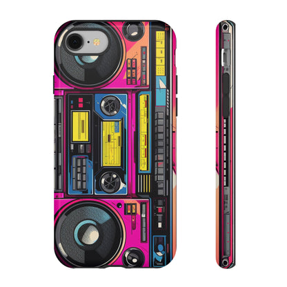 Boombox Hip Hop Music iPhone Case | Embrace Retro Vibes with Urban Beats for Google Pixel, iPhone, and Samsung Cases