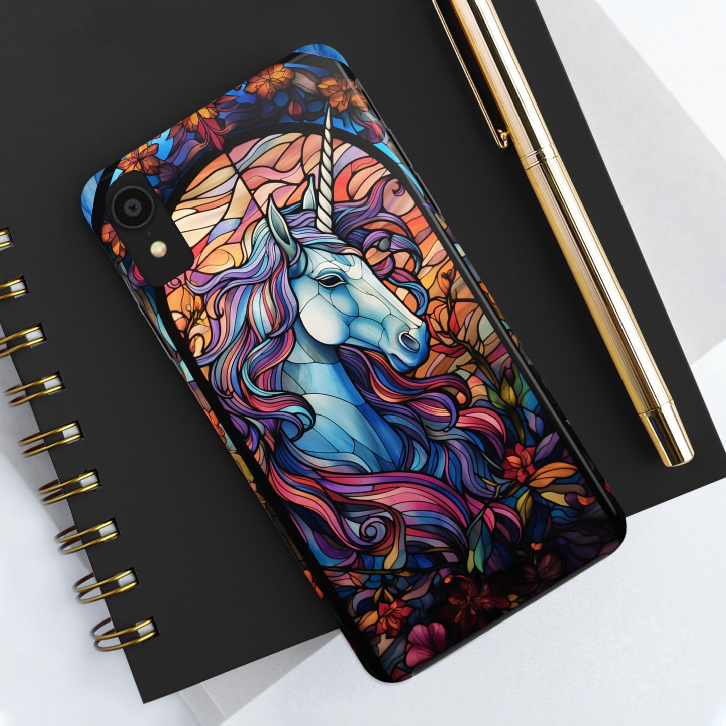 Unicorn Stained Glass iPhone Case | Mythical Beauty and Device Protection