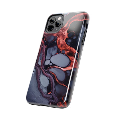 Marbled Dark Lava Flow Phone Case | Embrace the Vibrant Magma Vibes