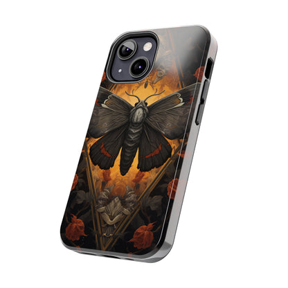 iPhone Case | Lost in Thought: Dark Academia Moth iPhone Tough Case