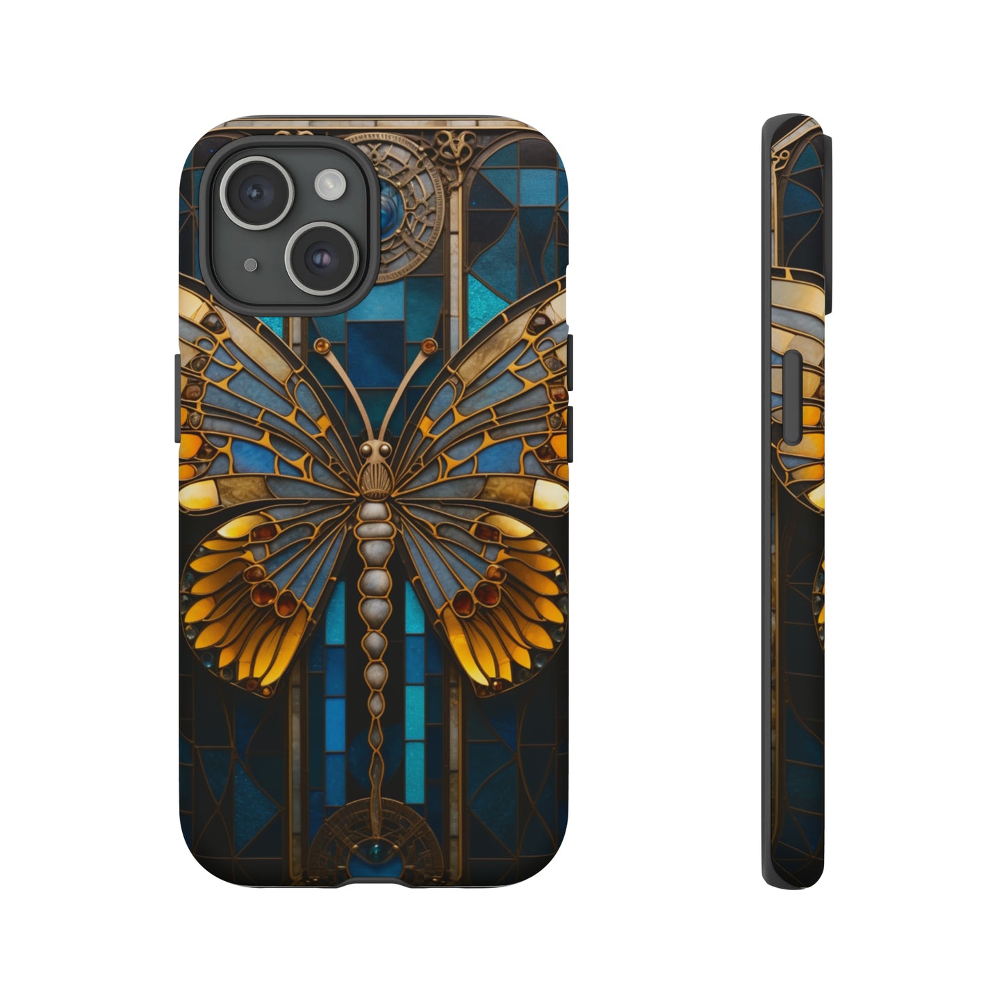 Stained Glass iPhone Butterfly Floral Aesthetic Art Nouveau