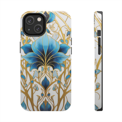 Floral Elegance: Art Deco Stained Glass iPhone Case | Vintage Glamour in Modern Protection iPhone Case for Models 11 through 14 Pro Max