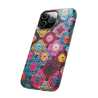 Vintage Floral Crochet Blanket Knit Look Phone Case