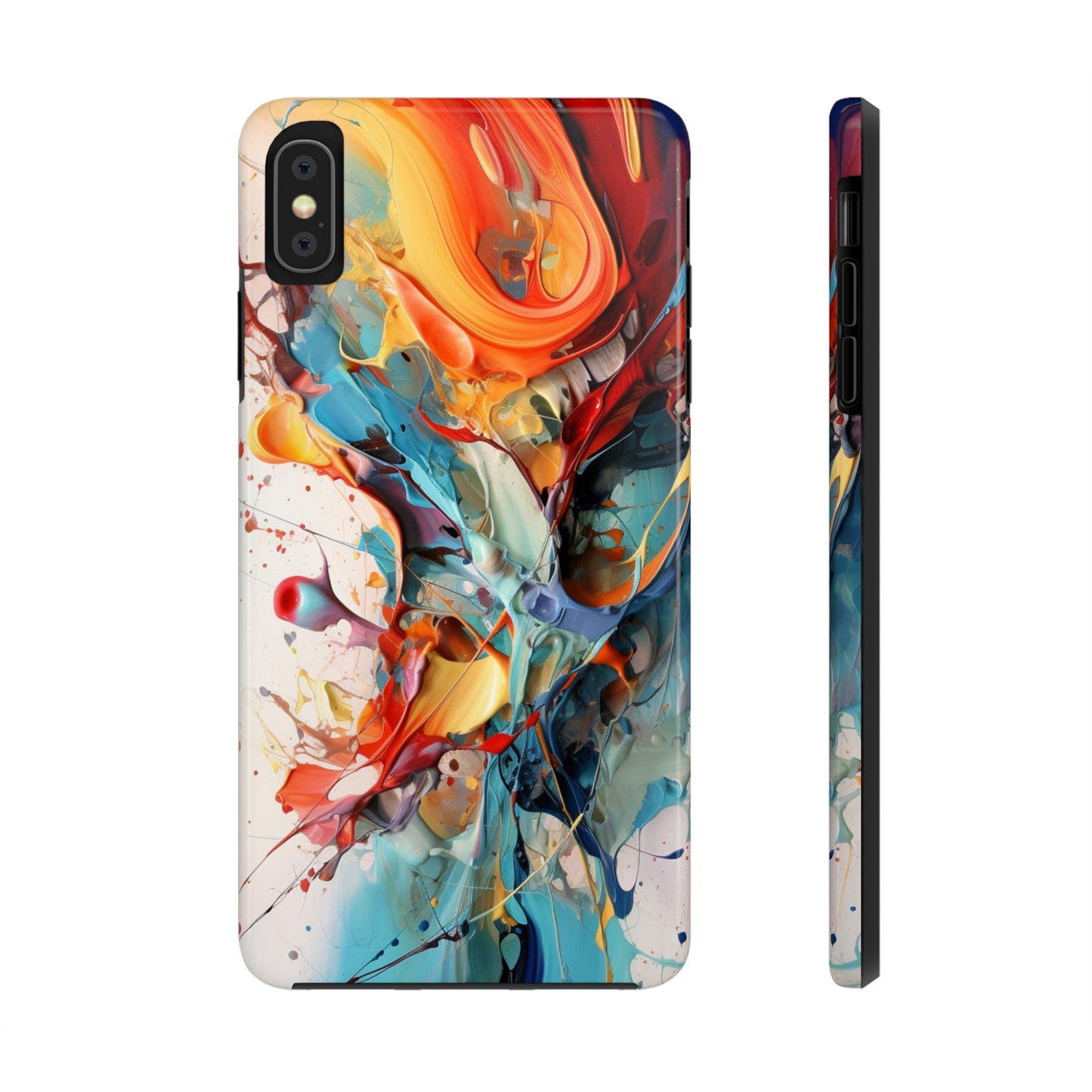 Abstract Color Splash iPhone Tough Case | Boldly Express Your Style with Enhanced Protection