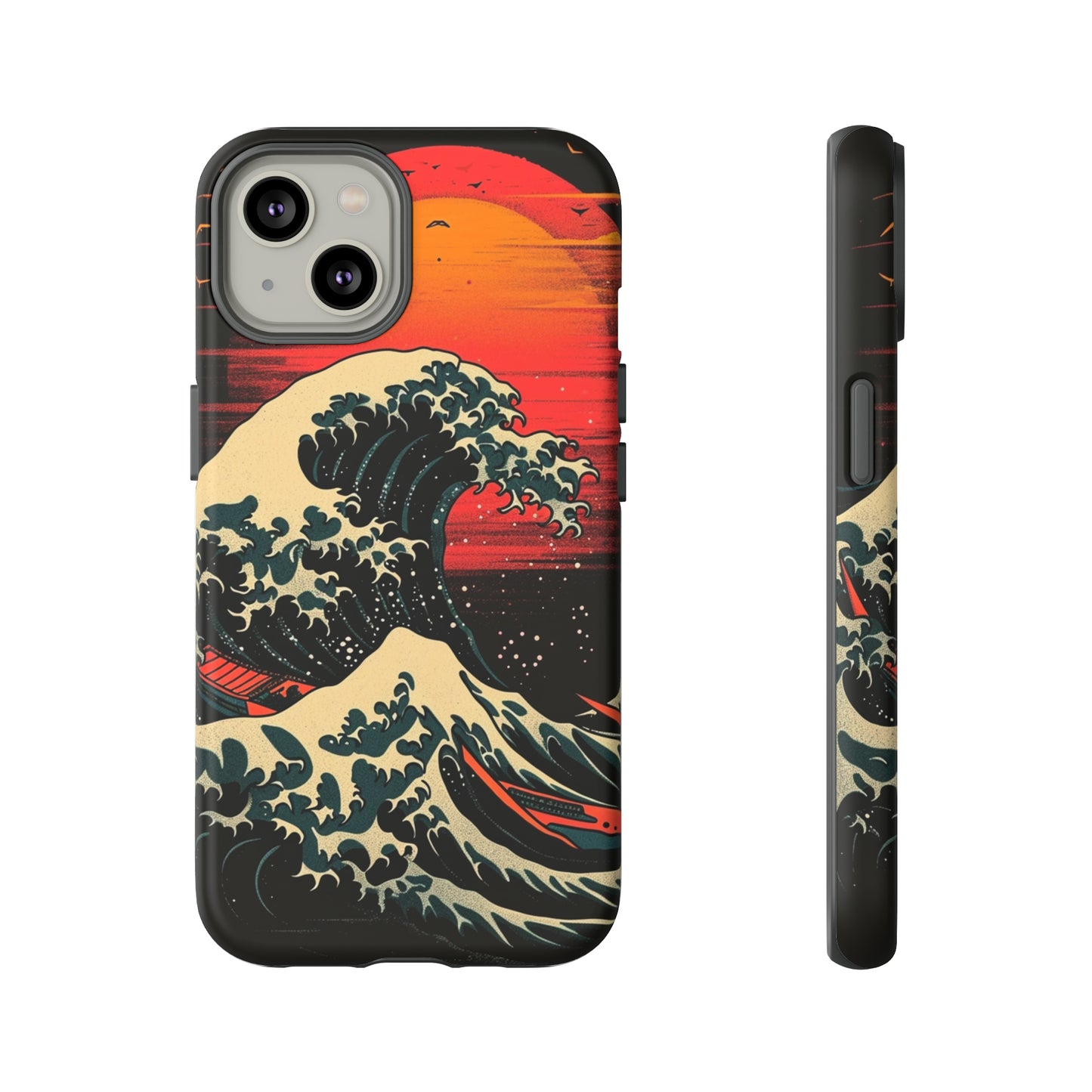 Great Wave off Kanagawa Retro Sunset