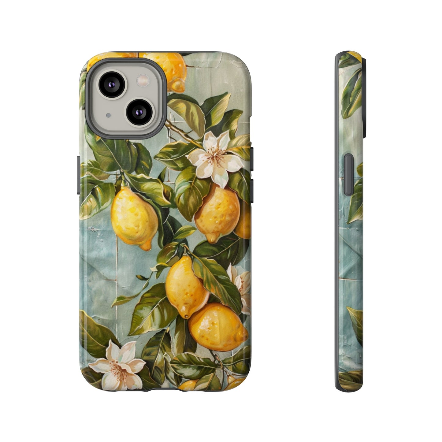 Mediterranean Lemon Tile Oil Painting iPhone 13 Case