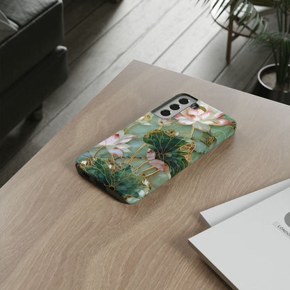 Elegant Floral Phone Case - Tough Cases with Lotus Design