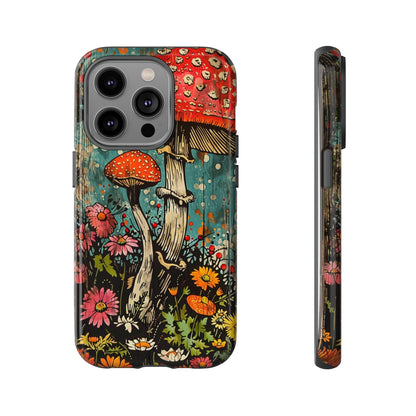 Trippy Magic Mushroom Retro Art Phone Case