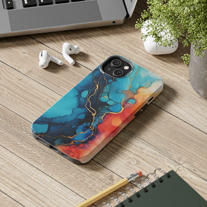 Marbled Watercolor iPhone Case | Embrace the Mesmerizing Multicolor Art