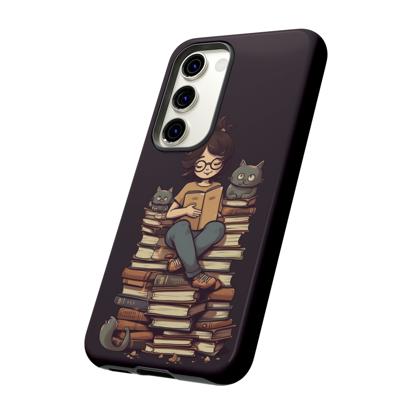 Cats and Books Phone Case