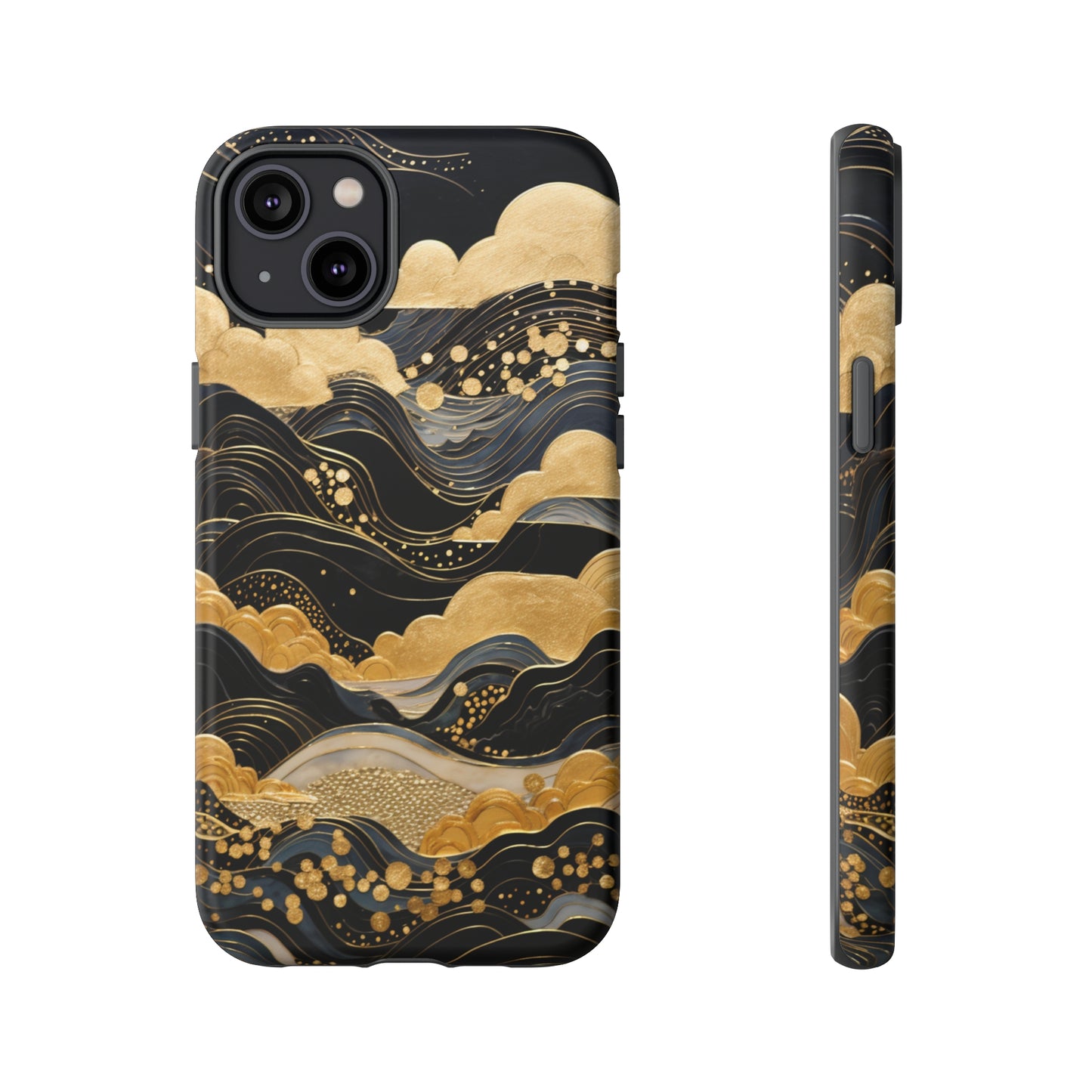 Chiyogami Mountains Tough Phone Case fits Galaxy S23 S22 S21 S20 Plus Ultra | Iphone 14 13 12 11 8 Pro Max Mini | Pixel 7 6 Pro 5 | Japanese