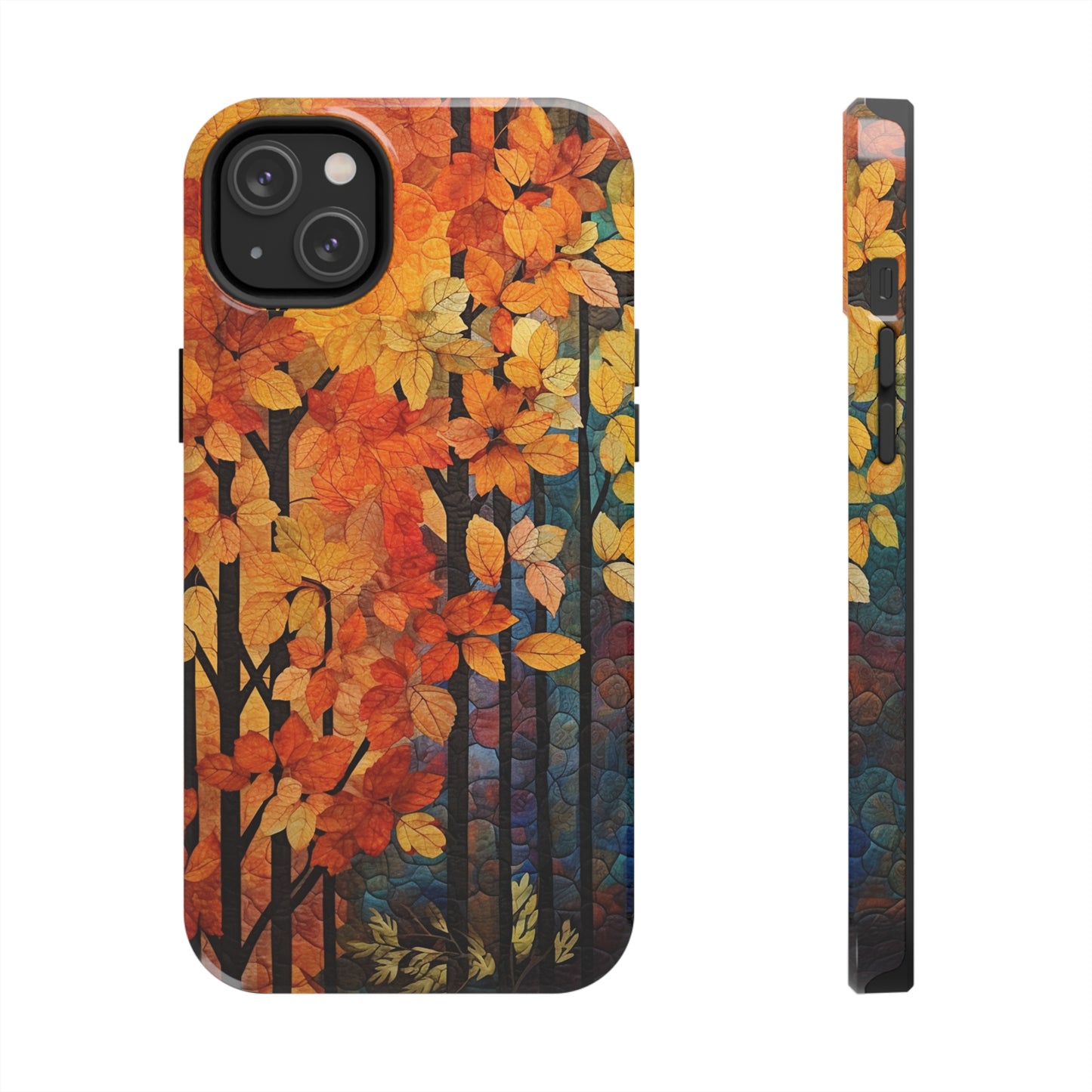 Autumn iPhone 15 Case, Forest Embroidered Style Phone Case | Cottagecore Fairytale Design | iPhone & Samsung | Boho Retro Vibe