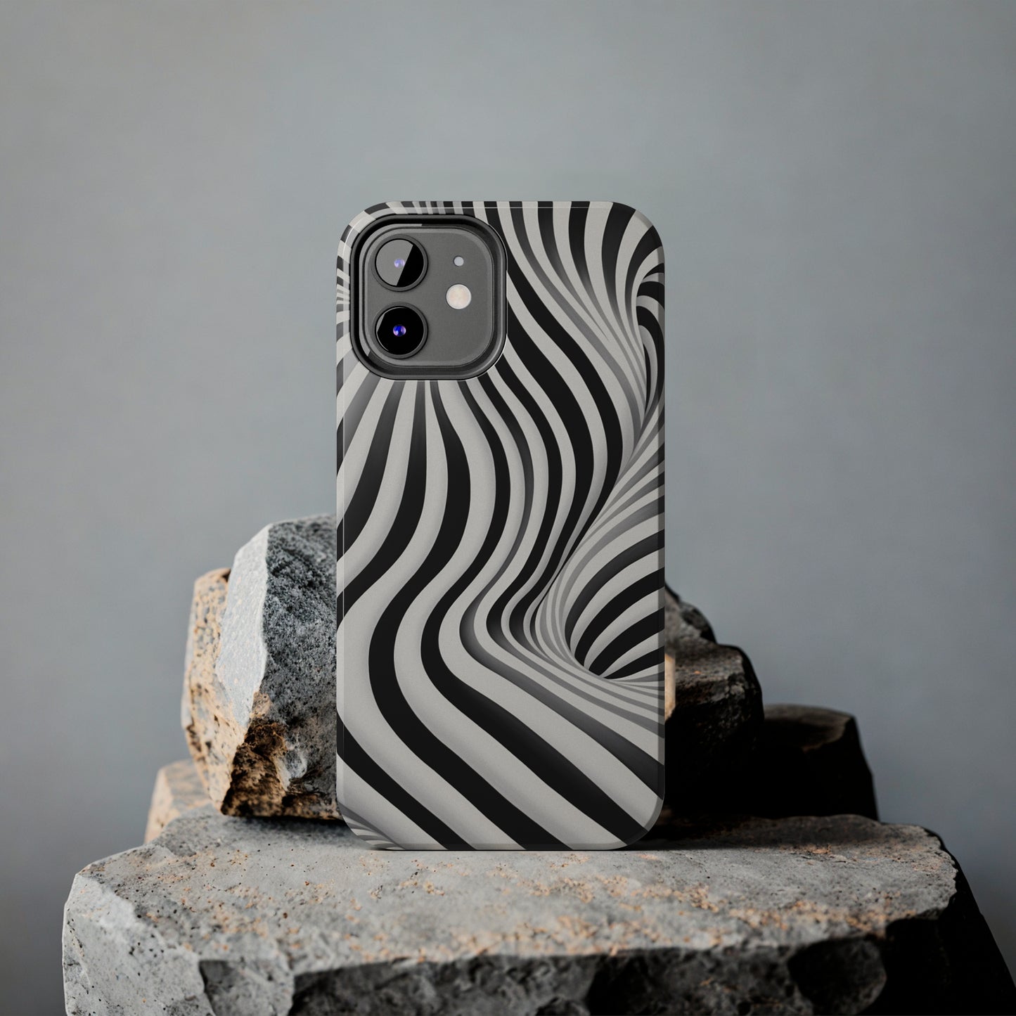 Twist Your Perception: Optical Illusion Tough Case for Apple iPhone Models – Where Art Meets Function