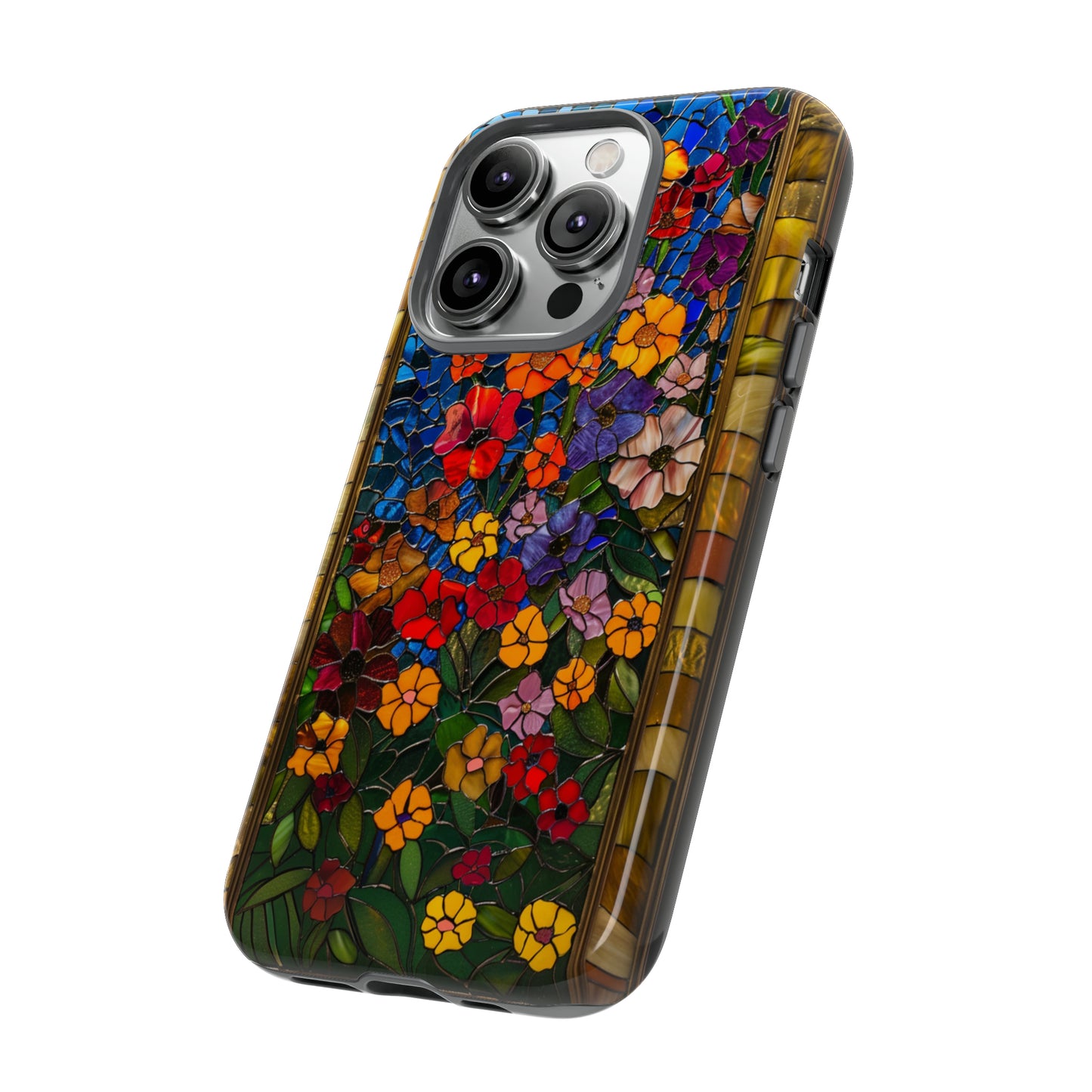 Gustav Klimt Style Flower Garden Painting Phone Case for iPhone 15, 14, Pro Max, 13, 12 & Samsung Galaxy S23, S22, S21, Google Pixel