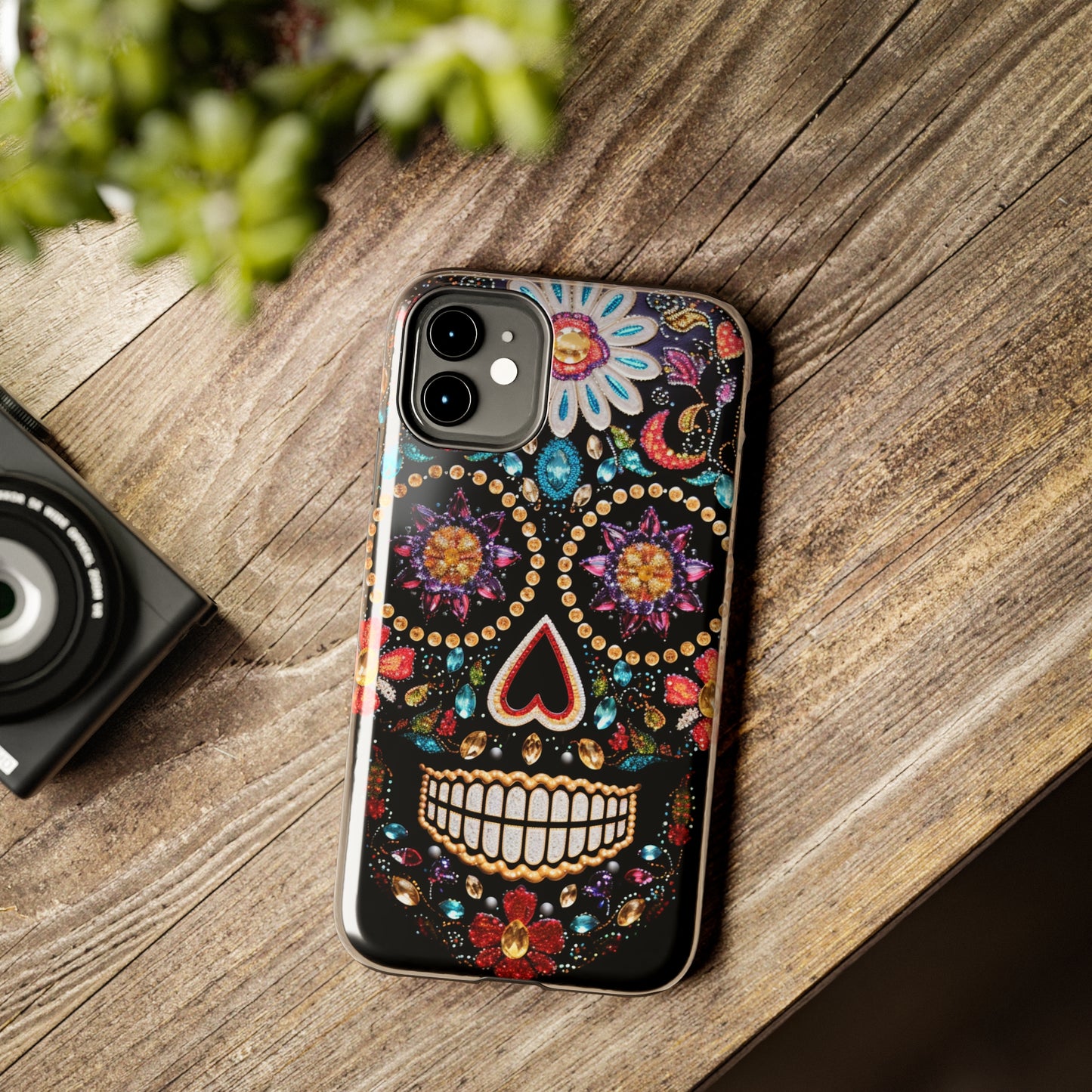 Sugar Skull iPhone Case | Dia de los Muertos Design for Apple iPhone | Halloween Aesthetic