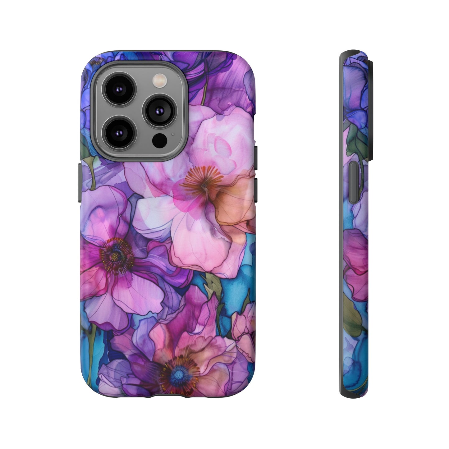 Purple Flower Stained Glass Phone Case