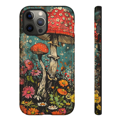 Trippy Magic Mushroom Retro Art Phone Case