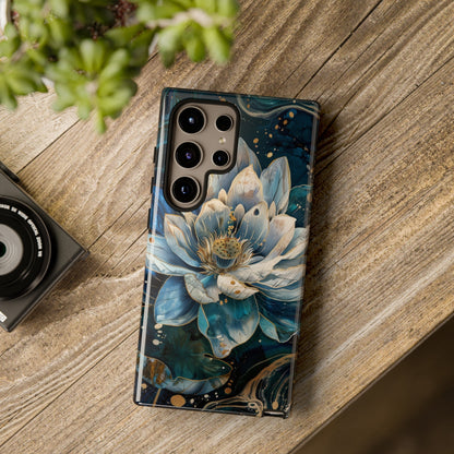 Zen Stained Glass Lotus Floral Design Phone Case