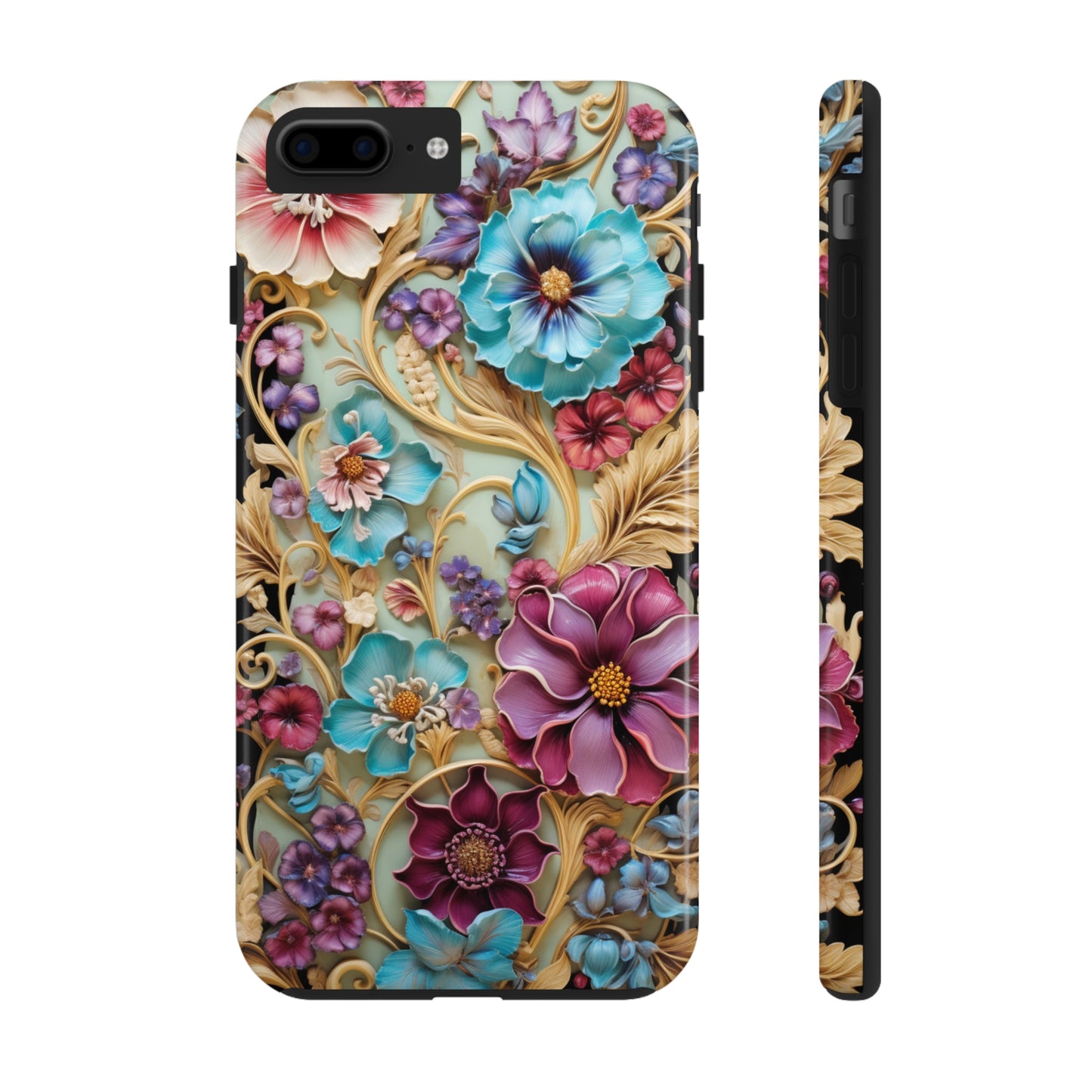 Color Splash Plastic Flower Tough iPhone Case | Vibrant Phone Cover