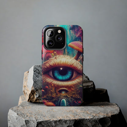 Eye of the Mushroom Psychedelic Art iPhone Case | Embrace the Trippy Enigma