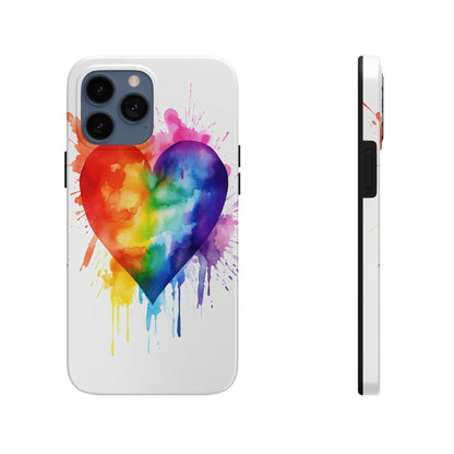 Gay Pride Rainbow Heart iPhone Case | Embrace Love, Equality, and LGBTQ+ Pride