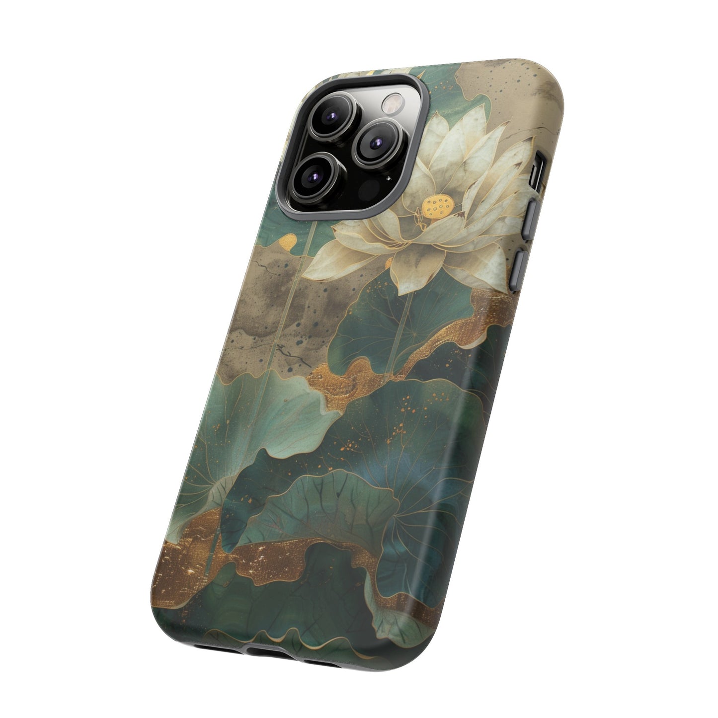 Zen Stained Glass Lotus Floral Design Phone Case