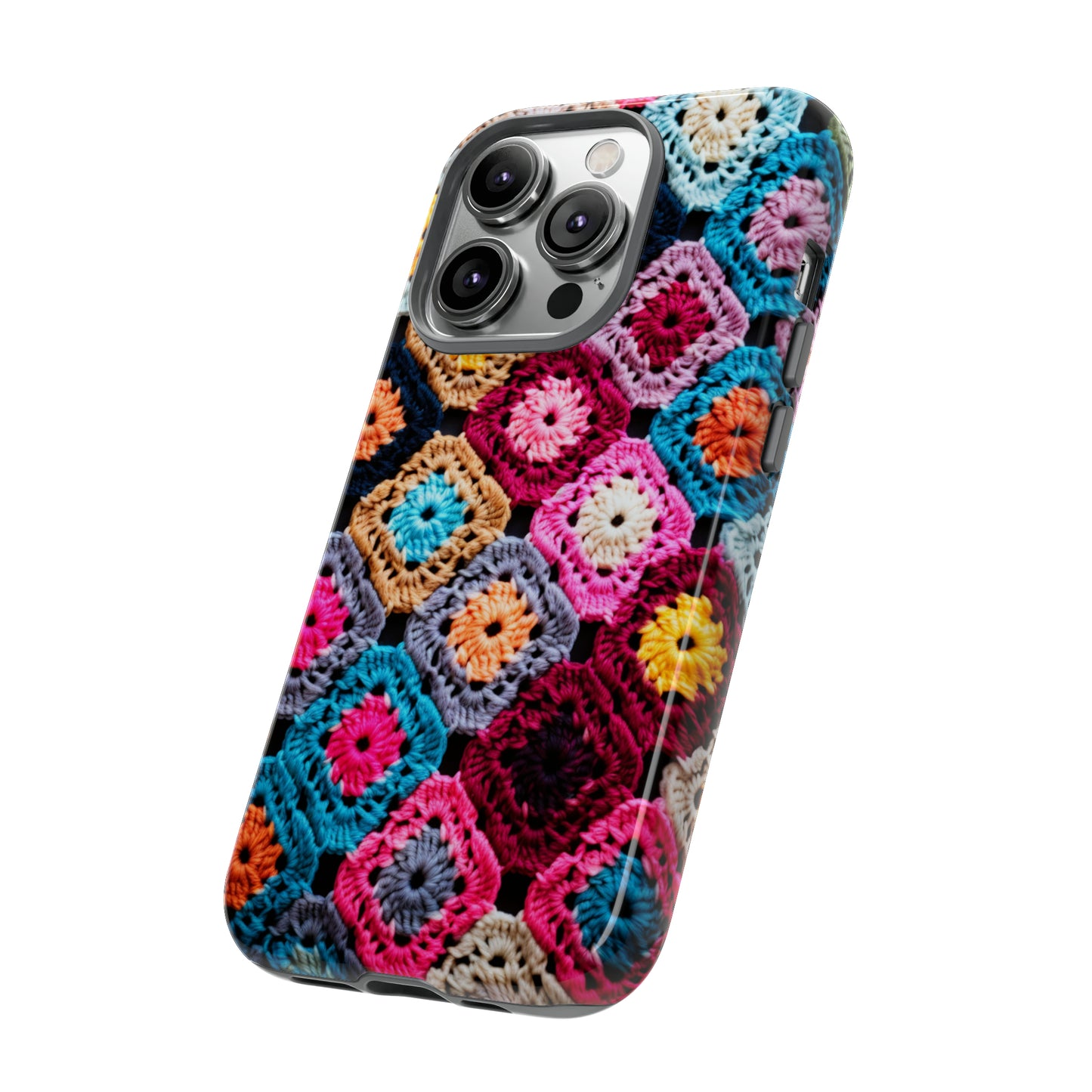 Vintage Floral Crochet Blanket Knit Look Phone Case