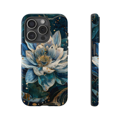 Zen Stained Glass Lotus Floral Design Phone Case